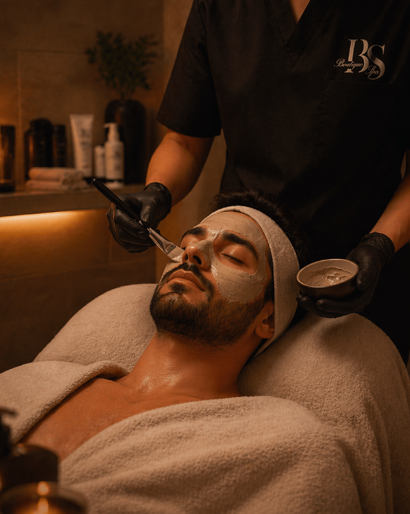 Men’s facial and skincare treatment at Boutique Spa Abu Dhabi